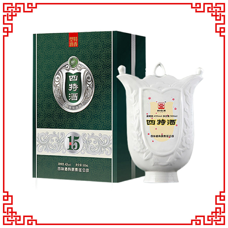 江西优级瓶装单瓶装礼品送礼香型15年四特500ml国产白酒