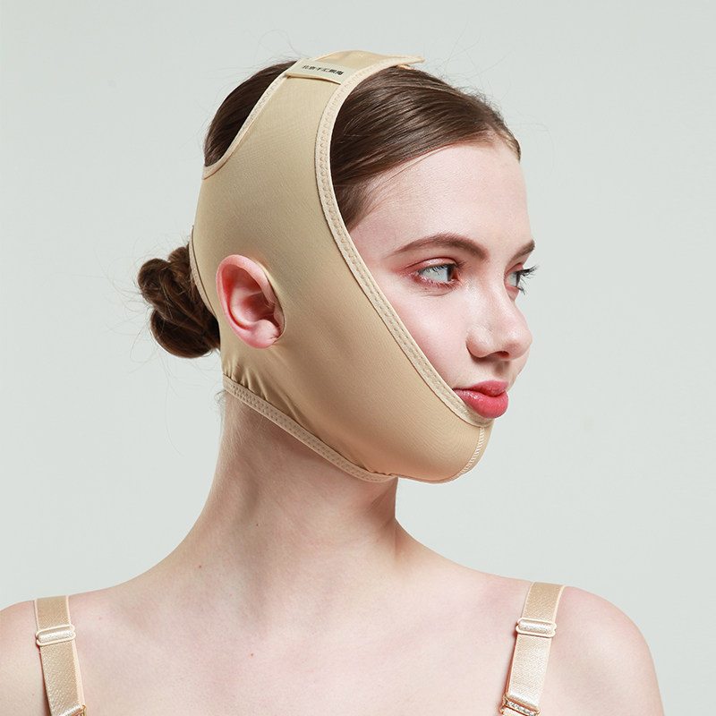 倩美面部吸脂头套下颌套整形术后瘦脸恢复下巴绷带颧骨套弹力面罩