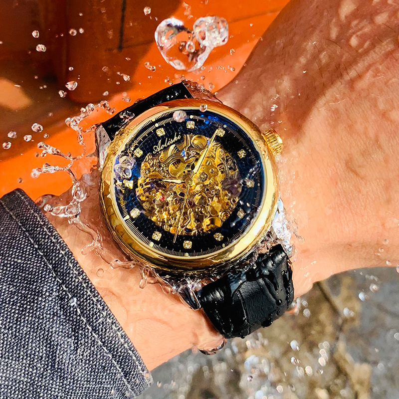 正品牌男士手表男表全自动镂空机械表男高中学生表瑞士防水潮流