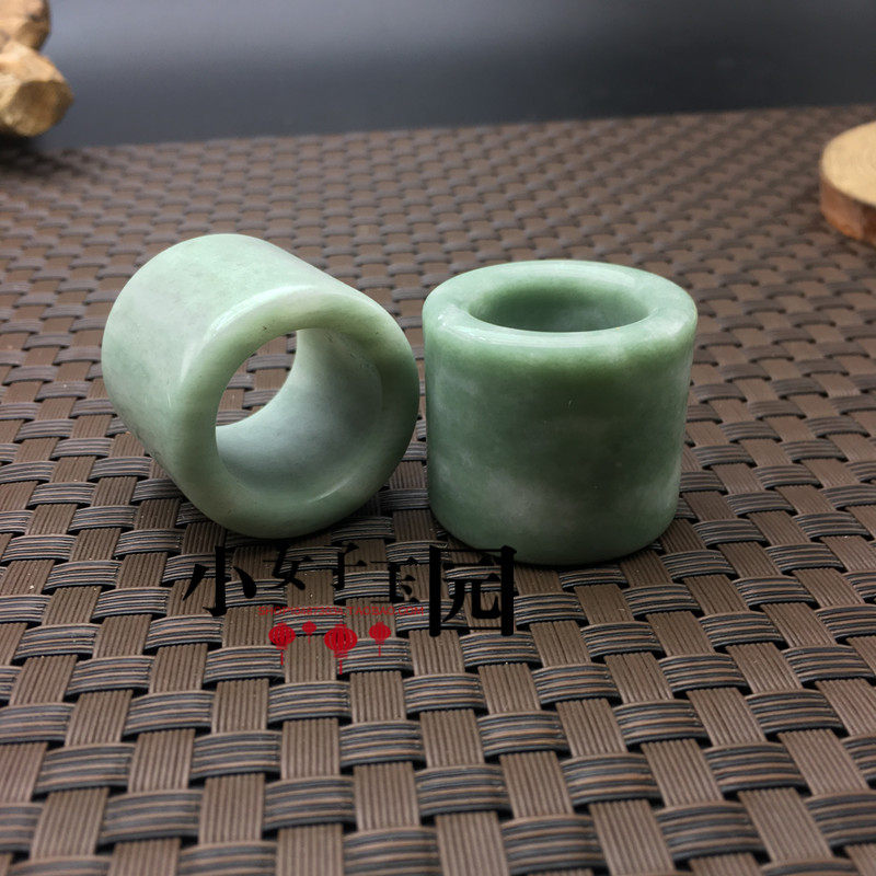 贵州翠飘花玉扳指男款戒指古风古装拍摄玉环颈饰