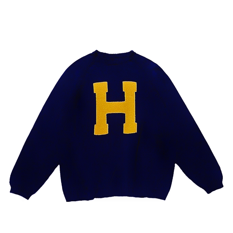 20AW HUMAN MADE 前胸H 背后北极熊 宽松毛衣 日潮圆领男女针织衫