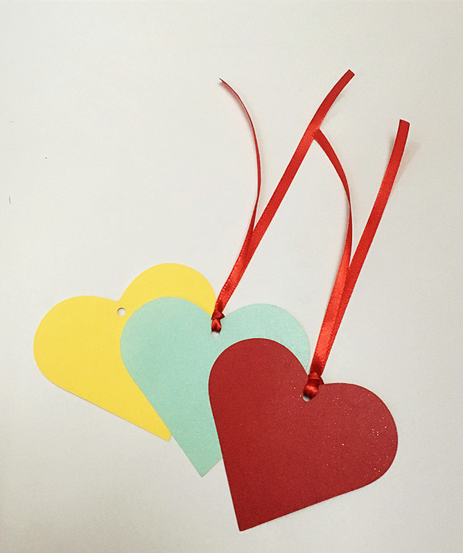 虎年节日心意贺卡创意许愿红色简约爱心卡七夕贺卡