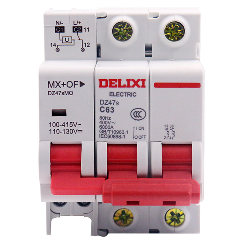 德力西dz47smn分励脱扣器过欠压保护momx of辅助空气开关附件220v