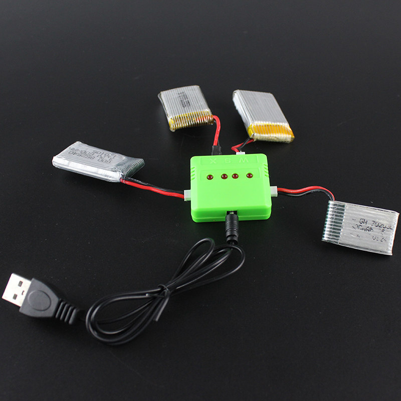 遥控航模四轴飞行器无人机多充电器一拖四五六充电座3.7v电池通用