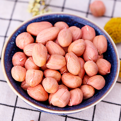 18年粉红皮花生米生花生新货5斤装农家带壳新鲜花生仁榨油下酒菜