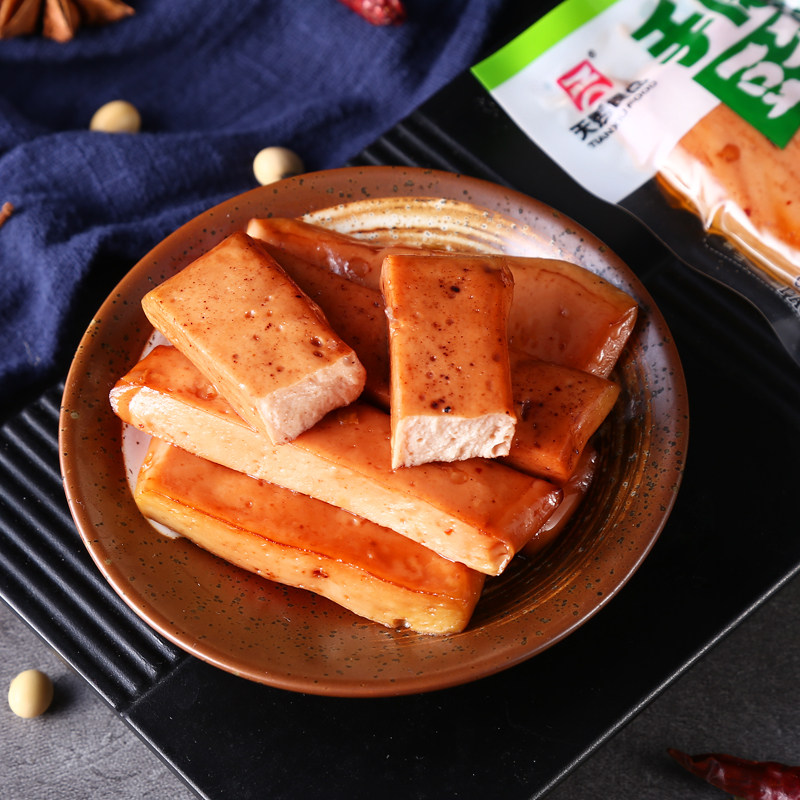 天秀手磨嫩豆干泡椒味散装休闲零食香辣麻辣豆腐干