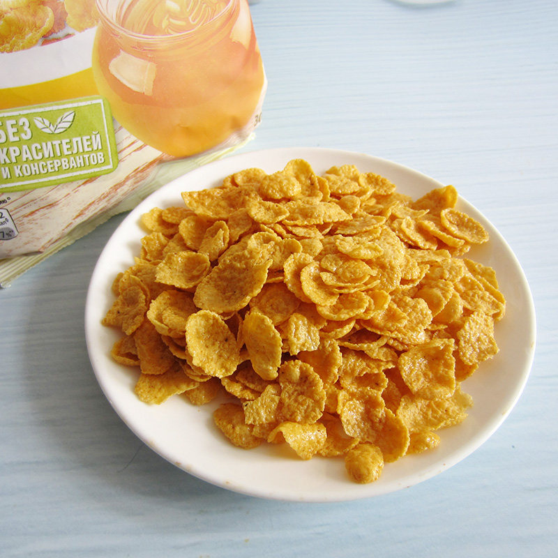 俄罗斯进口雀巢玉米片全谷物即食麦片免煮蜂蜜麦片营养早餐零食