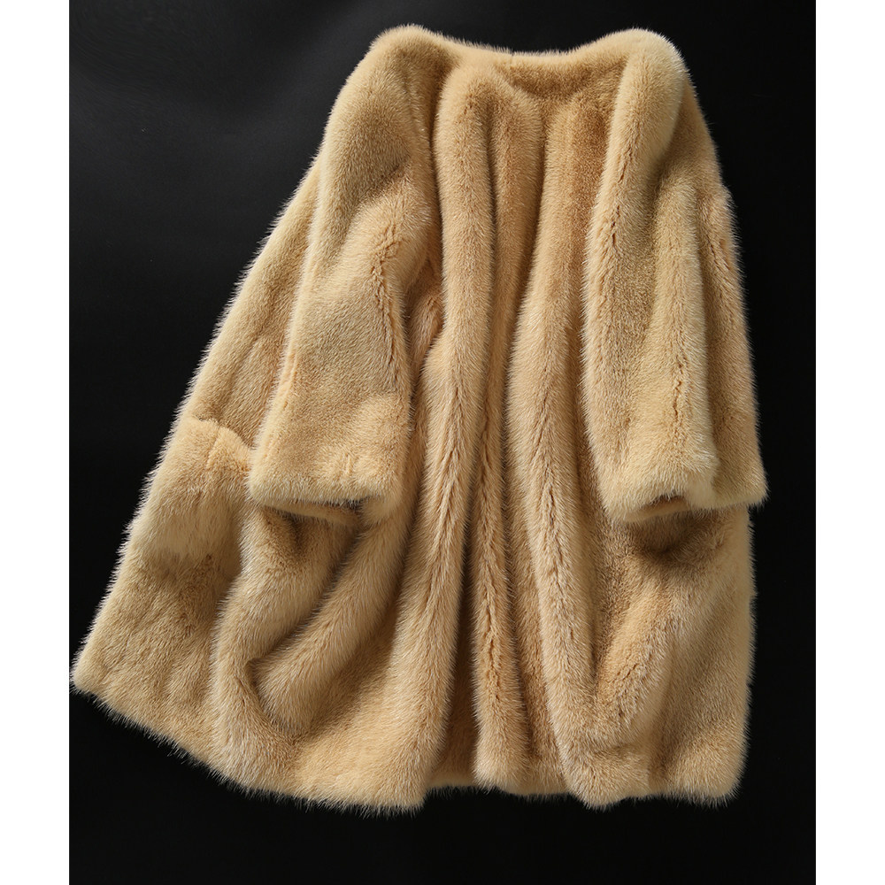 蚕丝皮草水貂奢牌里衬桑蚕尚显美时奢美pc236013vg皮草