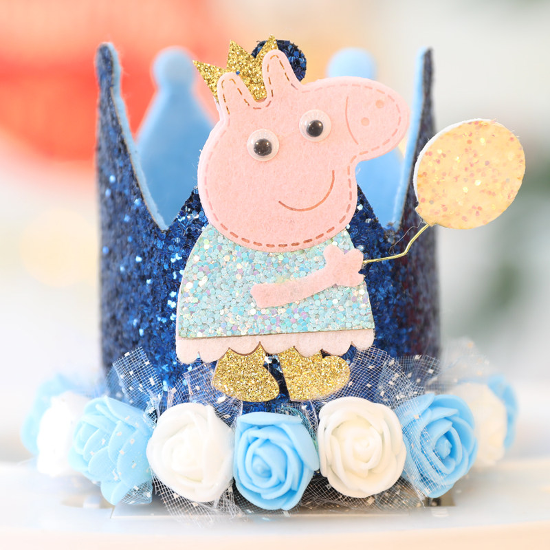 小王子生日帽子大人男孩公主创意装饰数字派对节日装扮用品