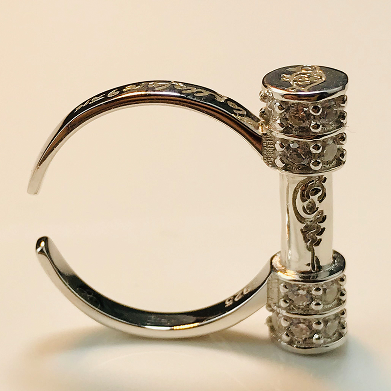 泰国真品佛牌 阿赞白矿 人缘鸟法戒 符管戒指助财运人缘桃花爱情