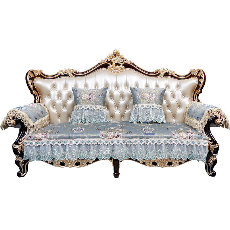 沙发垫欧式高档奢华四季通用贵妃123组合皮沙发套罩防滑全盖定做