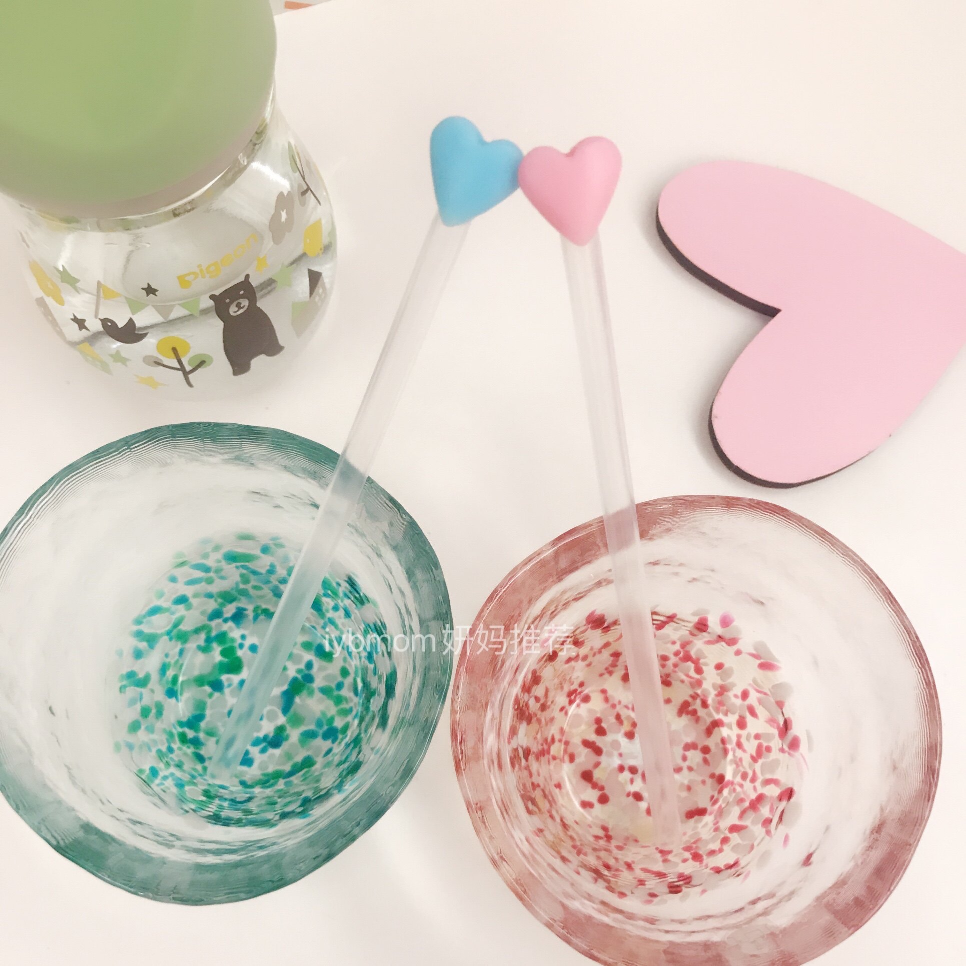 可用现货包邮日本betta蓓特标准宽口爱心吸管吸管