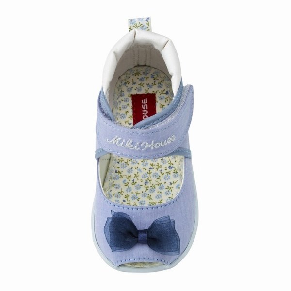 日本正品mikihouse新款蝴蝶结鱼嘴包头凉鞋129302829凉鞋