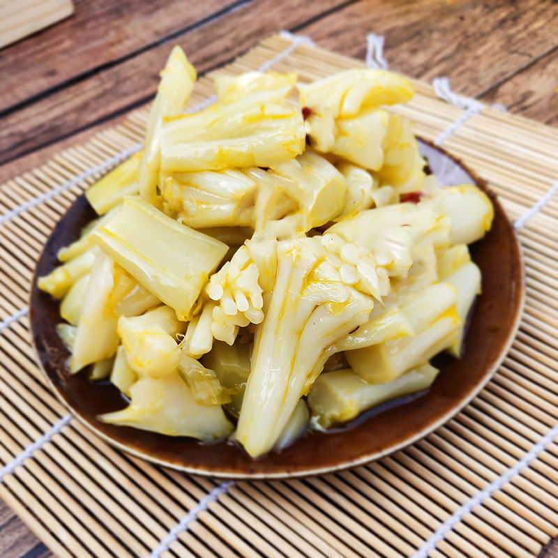 温州特产开胃菜花梗鲜嫩爽脆花菜梗酒席宴席冷盘凉菜台州酒店同款