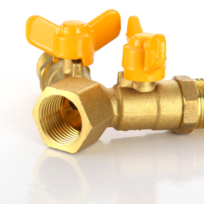 阀门接头开关三通通水管分流水器洗衣机一分二带角阀