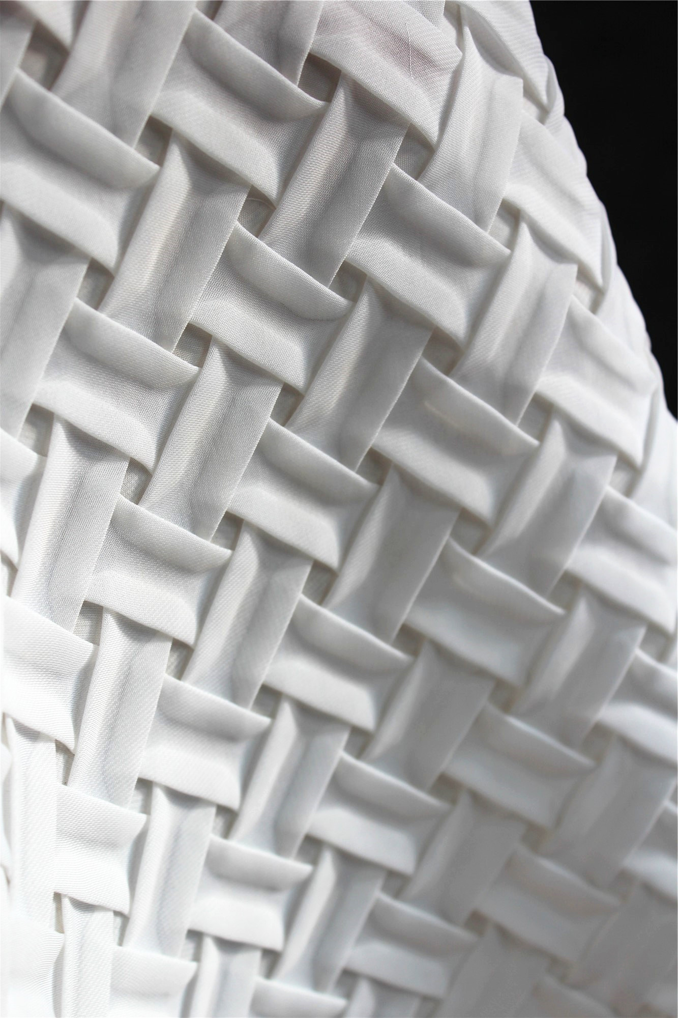 原创设计师面料手工雪纺交织压褶立体肌理服装海绵垫