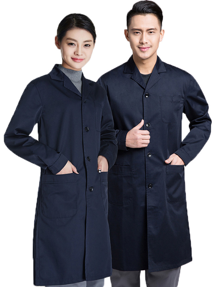 大褂罩衣防尘工作服刺绣logo实验室车间工人人工工装制服