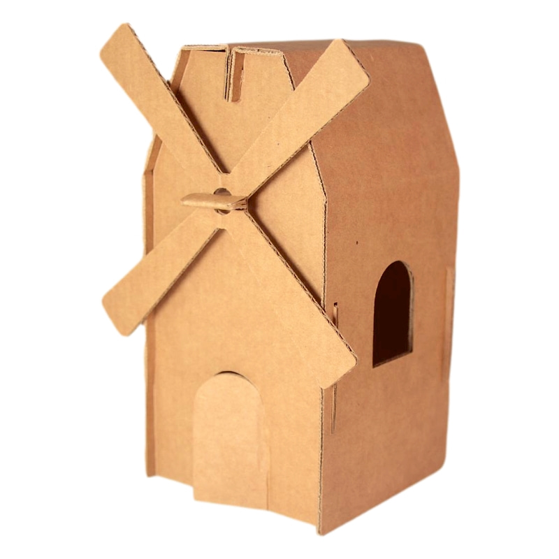 纸箱模型diy手工玩具立体拼装房子手工创意粘贴类