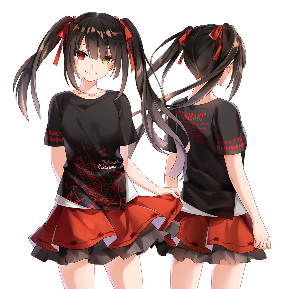 漫趣约会大作战周边时崎狂三动漫t恤男女二次元假两件短袖夏套装