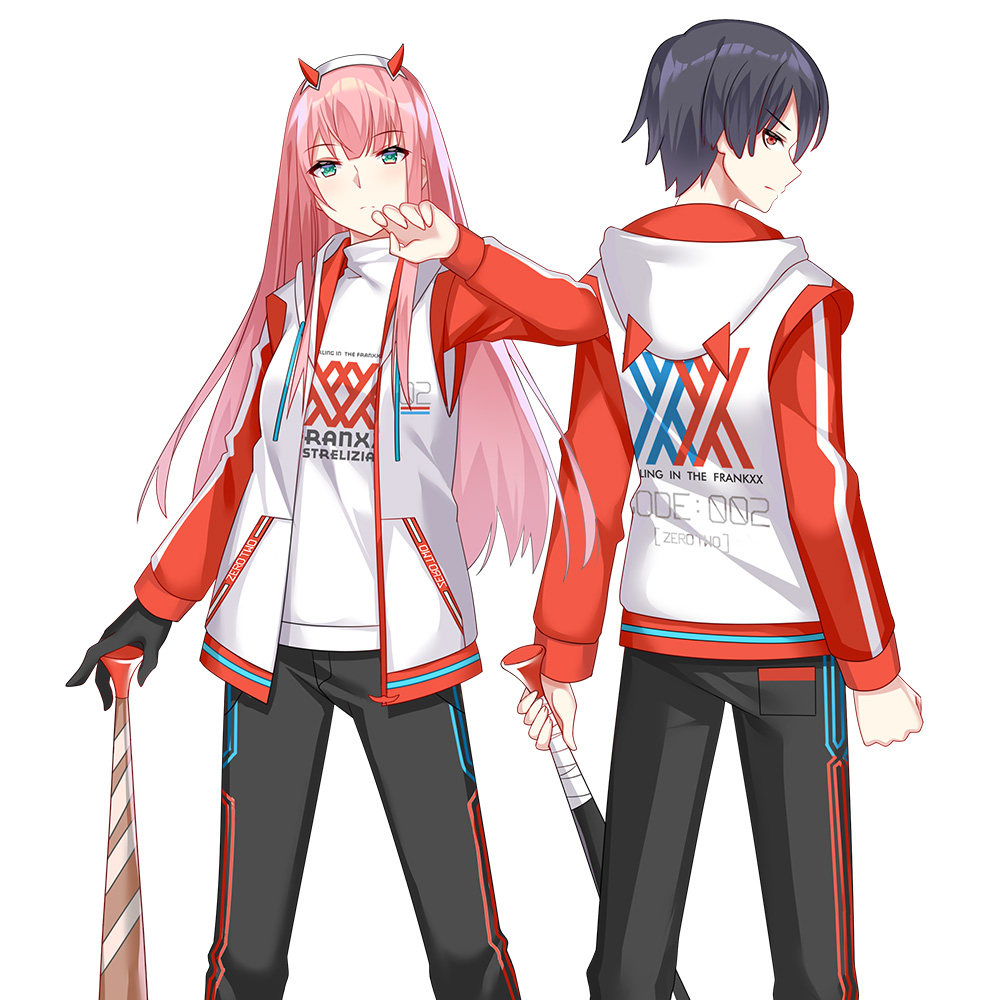 漫趣darlinginthefranxx周边国家队动漫衣服马甲动漫t恤