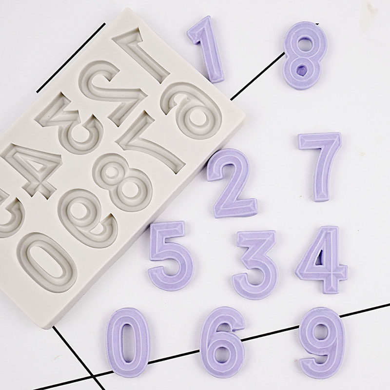 翻糖硅胶模具大小小号数字生日蛋糕烘焙装饰diy烘焙模具
