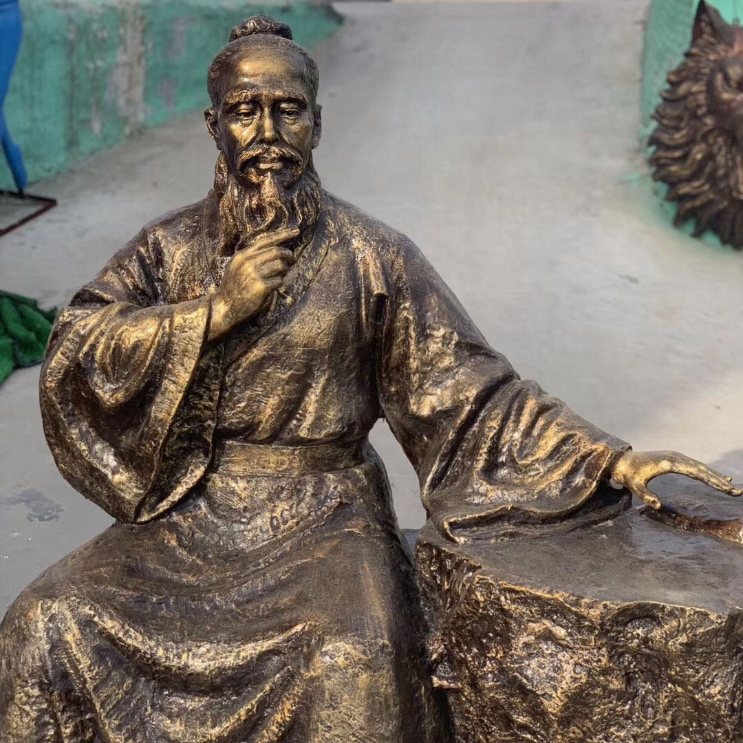 中医号脉人物雕像古代大夫看病针灸拔罐园林雕塑