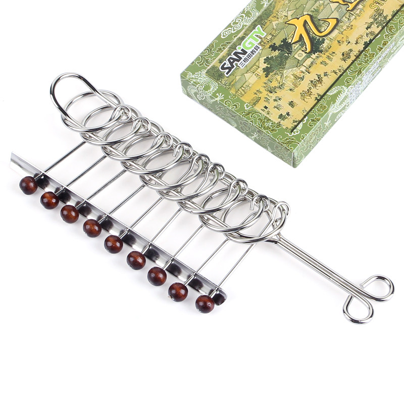 九连环智力玩具解环解扣早教儿童学生通关烧脑孔明锁解锁