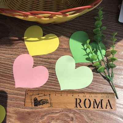 淡绿色大号爱心卡 心形卡片空白卡片 爱心形书标签 结婚礼庆心卡