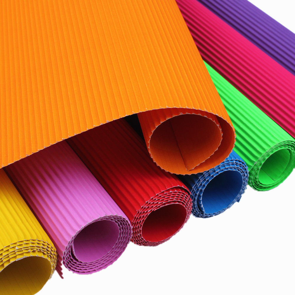 手工林芳60g彩色diy瓦楞纸制作单张50x70cm美工手工制作工具