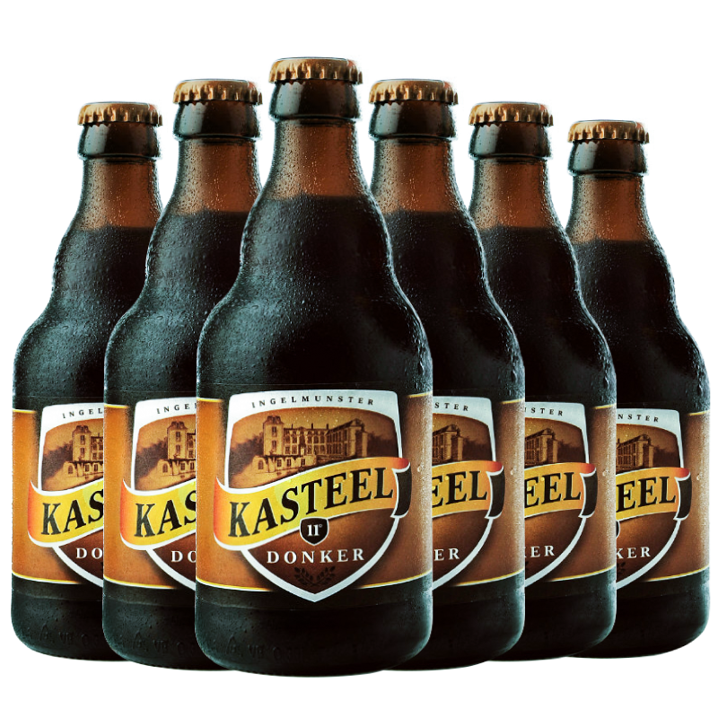 比利时进口卡斯特黑烈性精酿啤酒 kasteel donker 330ml*6瓶_4折现价