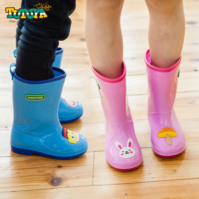 韩国儿童雨鞋春秋秋天男女小孩玩水踩水水靴雨鞋