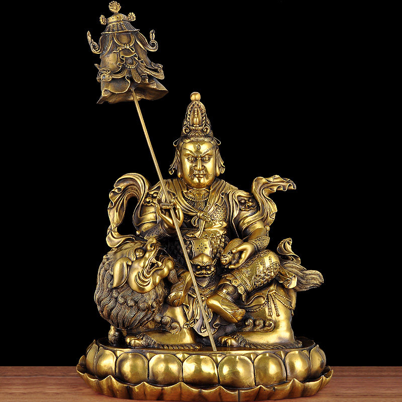特大财宝天王摆件家居客厅玄关佛堂寺庙供佛摆件