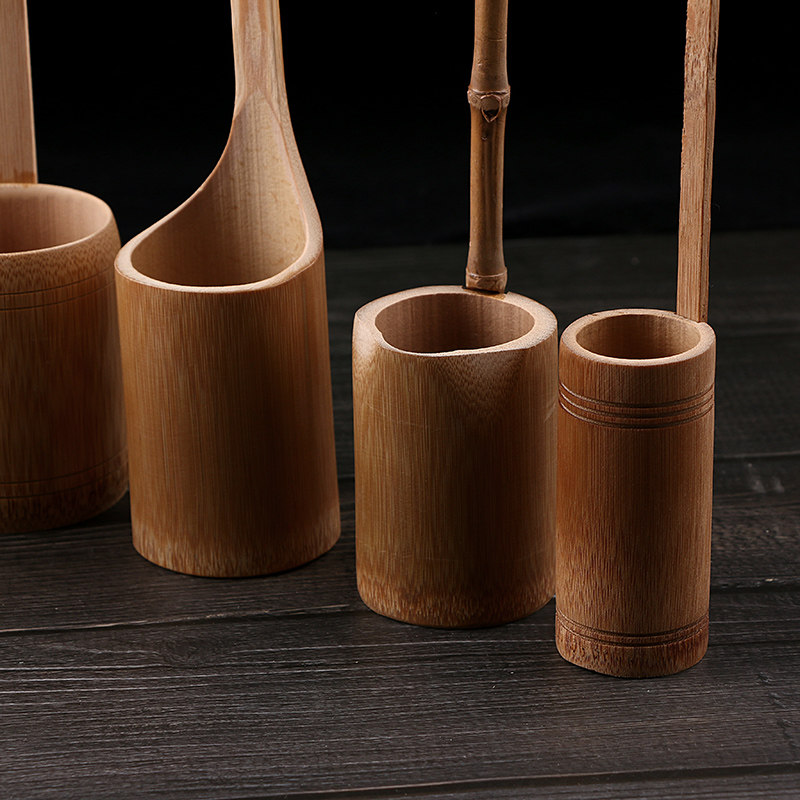 酒提子 酒勺子 打酒器 酒吊竹子竹制水勺 酒舀 无漆酒承