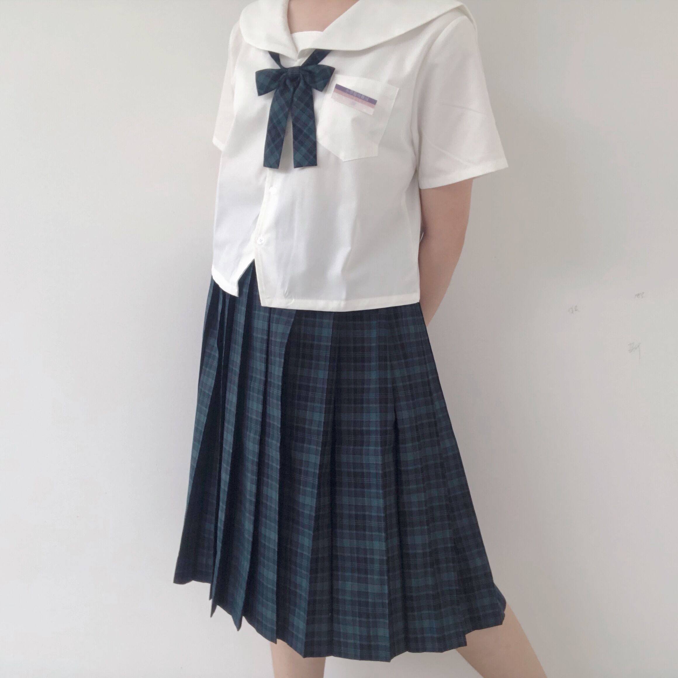日系格裙65cm半身短裙制服jk学院海苔百褶裙半身裙