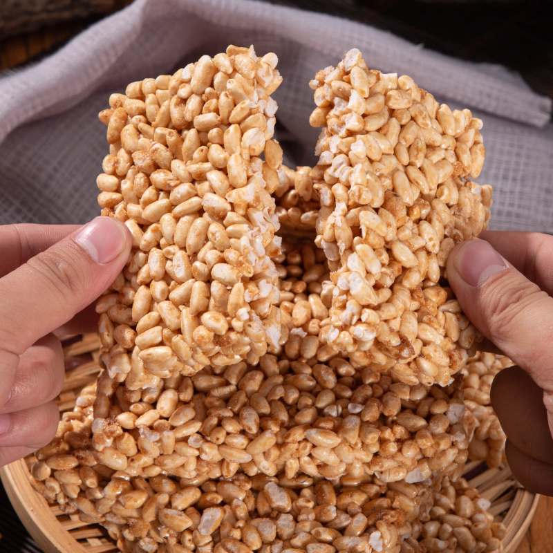 花球传统老式大米500g花团米花糖炒米球形小米膨化食品