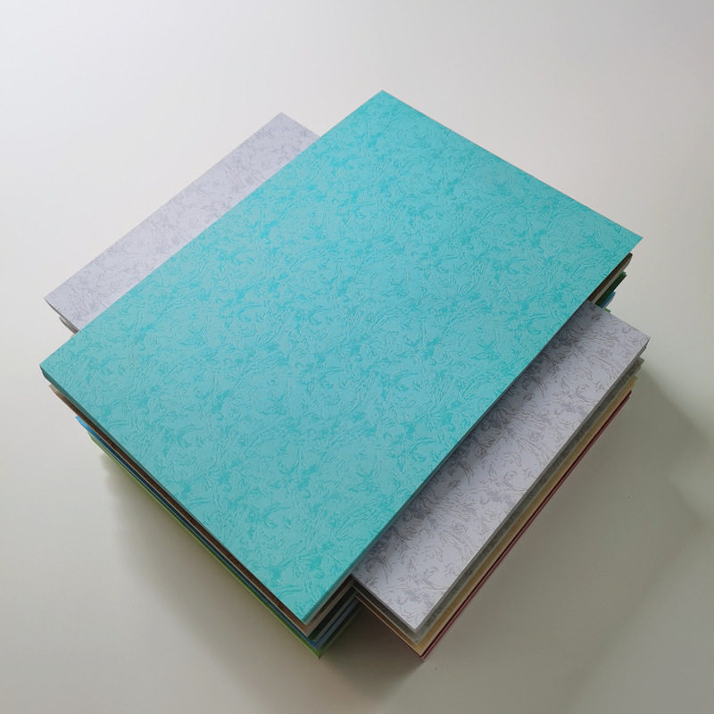 a4180克凤尾纹封面纸专业装订平面面皮卡纸装订耗材