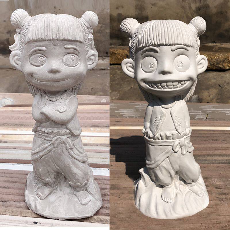 模具新款乳胶13161330哪吒魔童降世石膏娃娃白模填色
