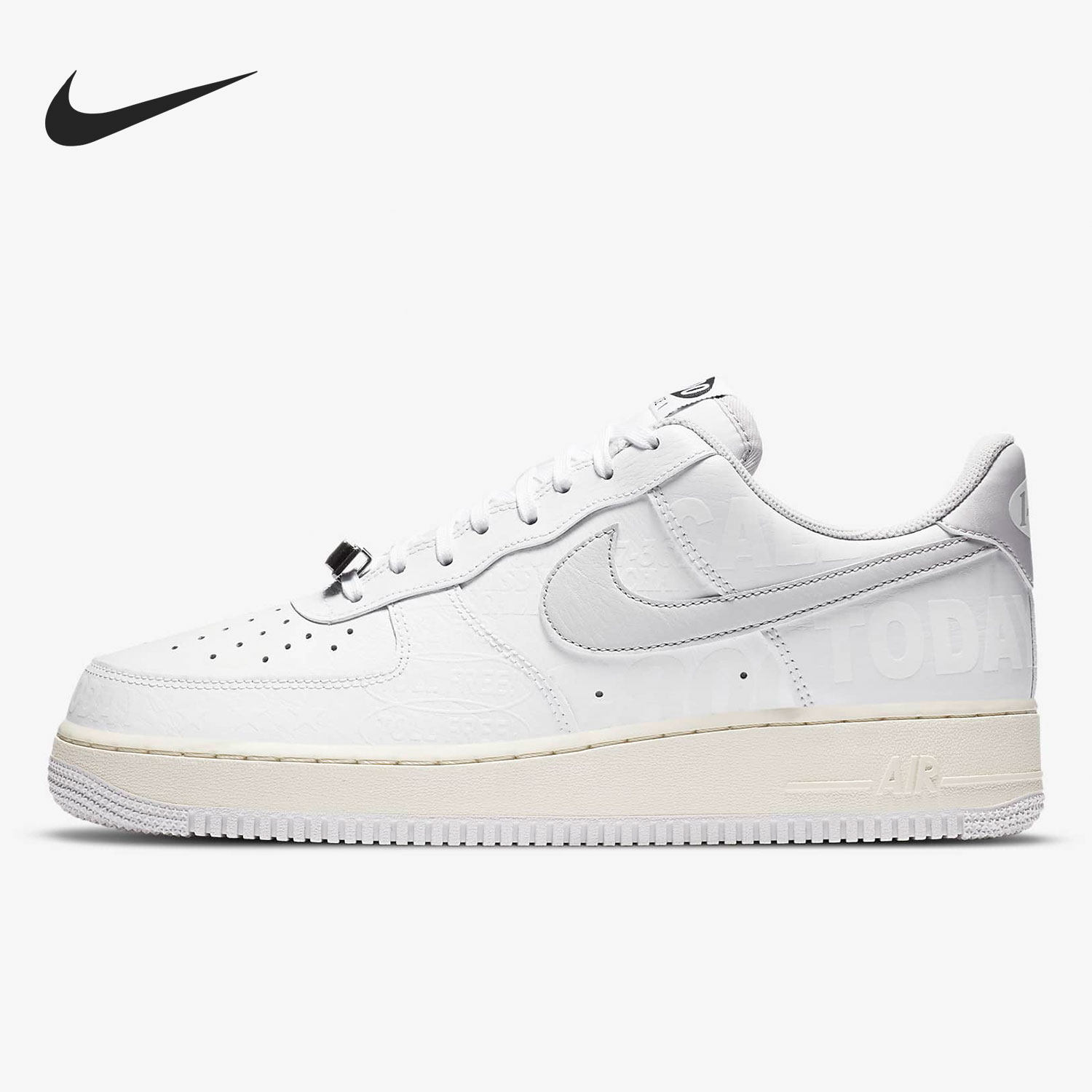 nike耐克正品airforcepremiumaf1白灰反光空军一号运动休闲鞋