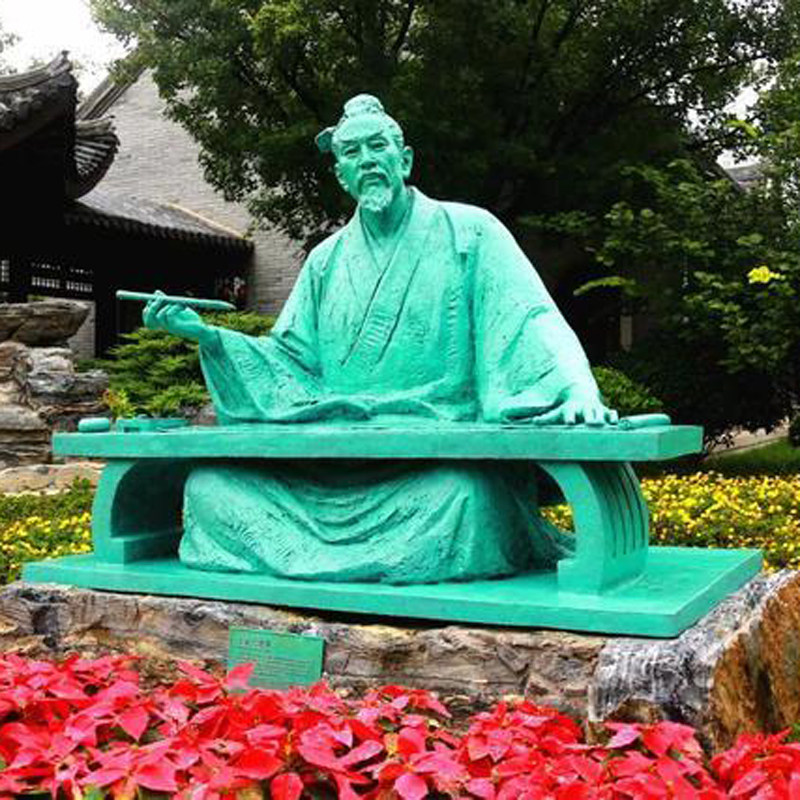 王羲之雕像仿铜古代名人书法家招牌校园文化装饰广场雕塑