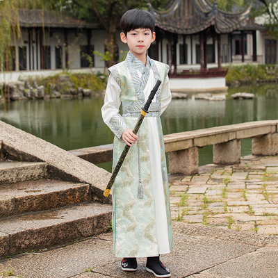 汉服男童秋冬季古装儿童国学少爷公子国风侠客古风小男孩唐装