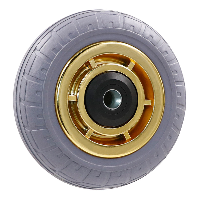 轮子橡胶3寸4寸寸金万向餐车推车车轮轮单脚轮