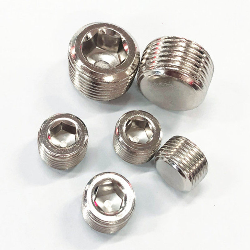 堵头pt闷头3分分外1分六角外牙螺丝堵管气动元件