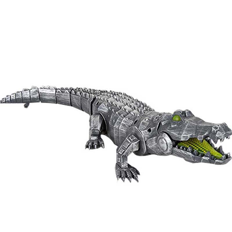 电动鳄鱼儿童玩具走路发光大号仿真动物男孩电动