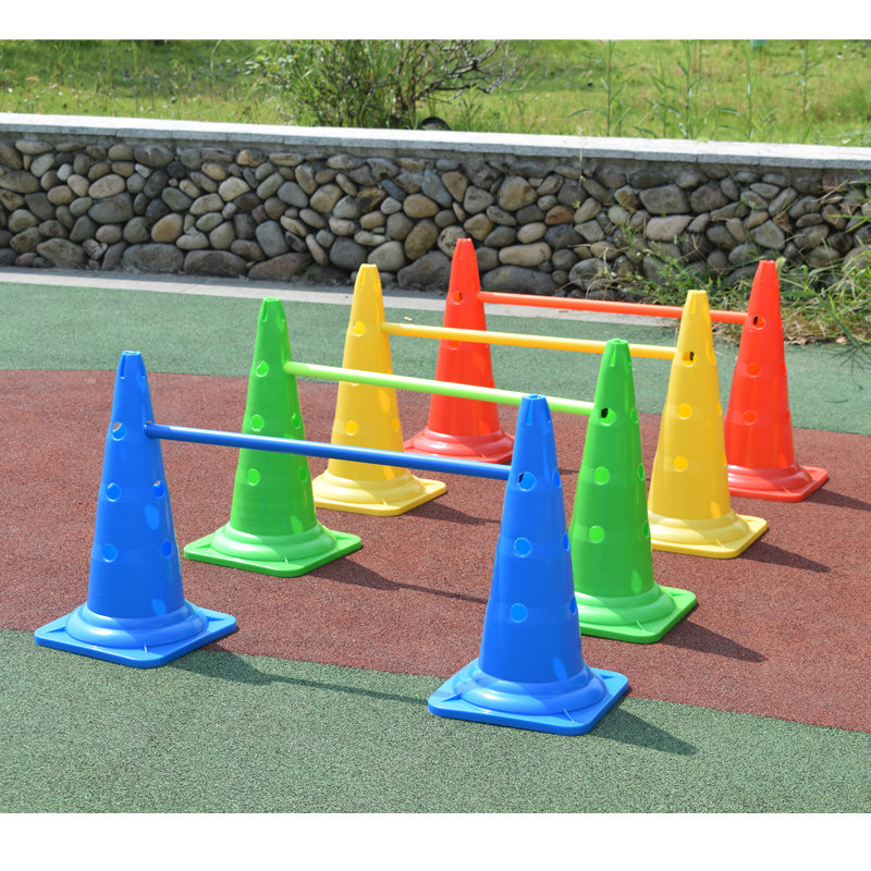 幼儿园路锥雪糕筒跨栏钻洞游戏道具儿童体智能户外感统训练器材