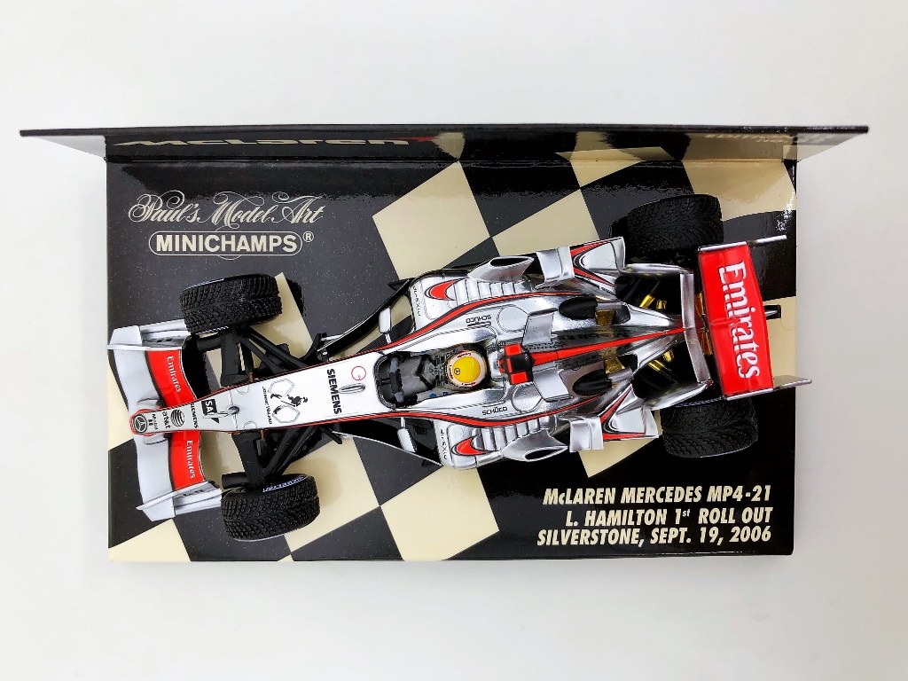 一物一拍迷你切f1车模2006mp421汉密尔顿英国首航车模