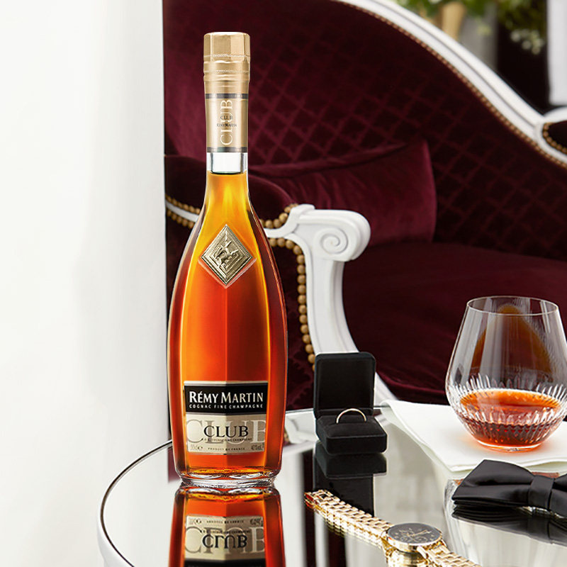 白兰地干邑品牌旗舰人头马club香槟区350ml洋酒白兰地