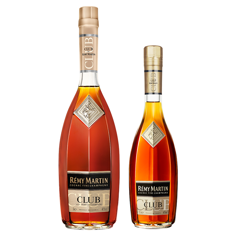 品牌旗舰人头马club优质香槟区干邑白兰地350ml700ml洋酒白兰地