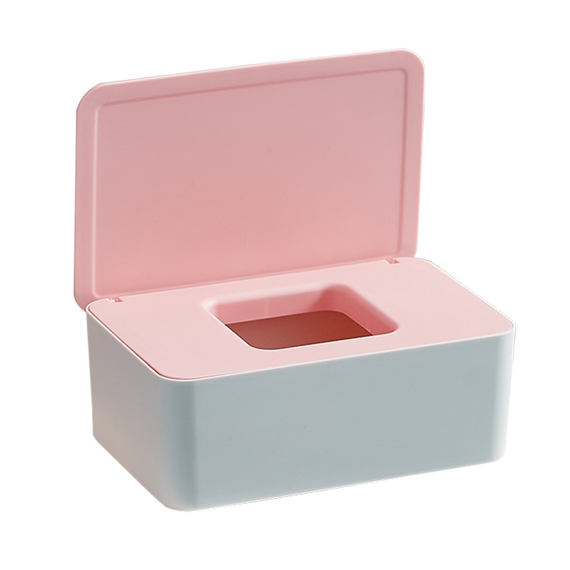 家用用带盖湿纸巾盒子空盒收纳塑料密封防尘纸巾盒