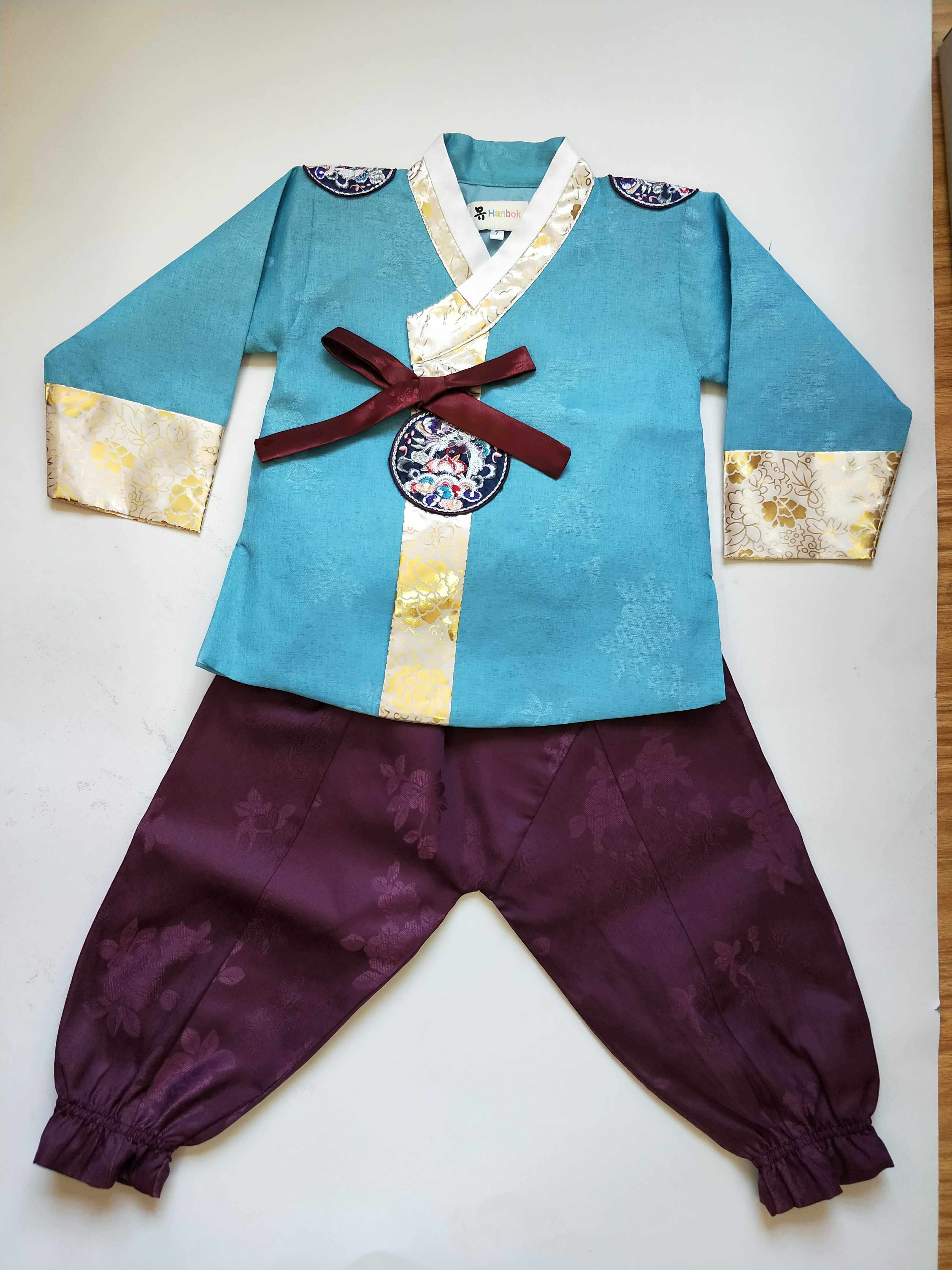 2019韩国原版新款男童韩服礼服演出服朝鲜族服装