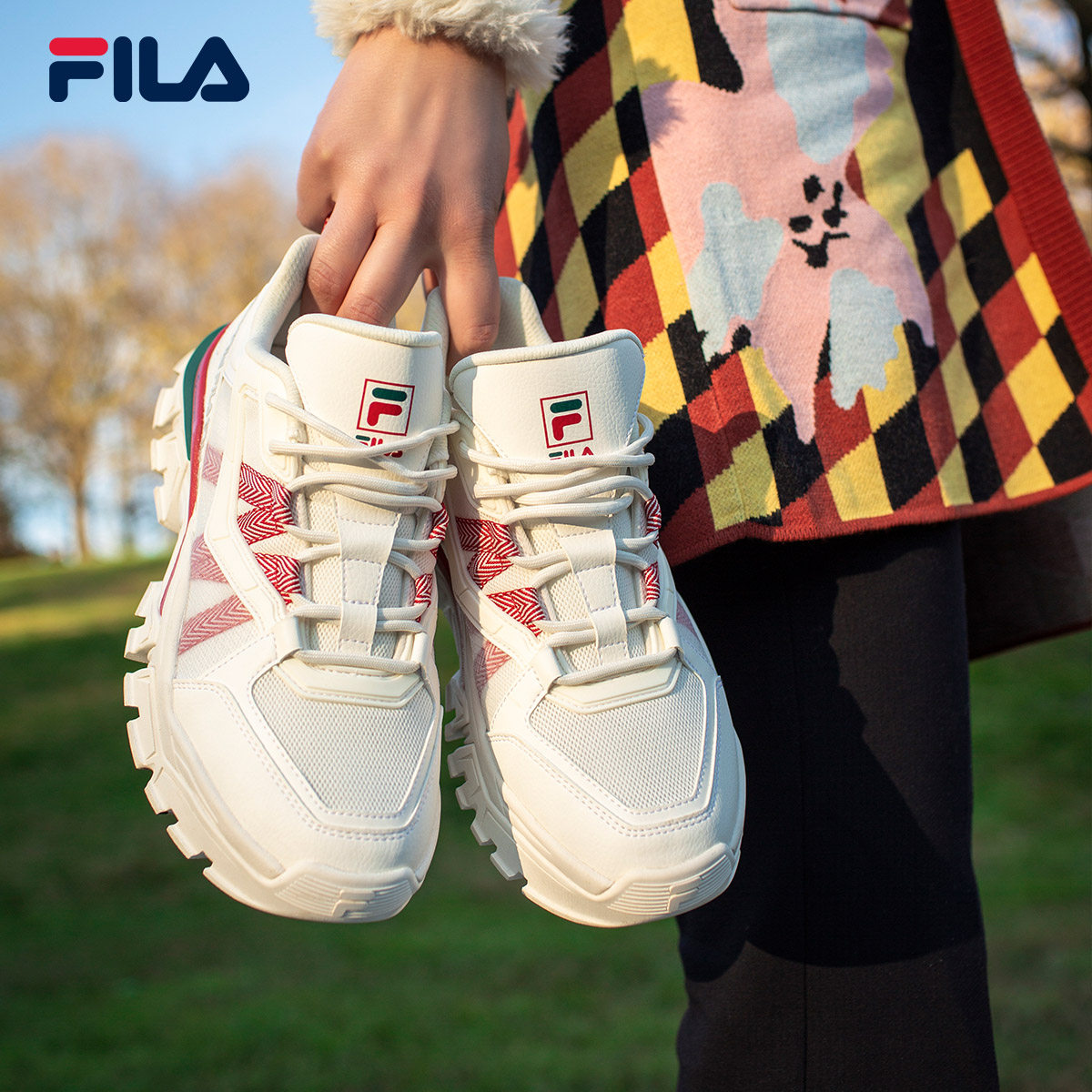 fila斐乐官方sofia老爹鞋女新款休闲时尚运动鞋鱼刺运动休闲鞋